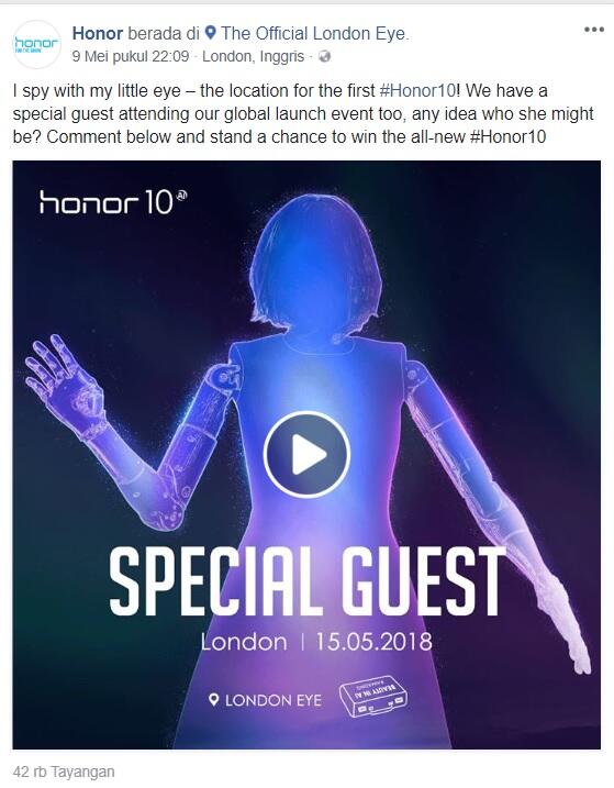 Tebak Special Guest di Launch Global Honor dan Dapatkan Honor 10 Sekarang juga