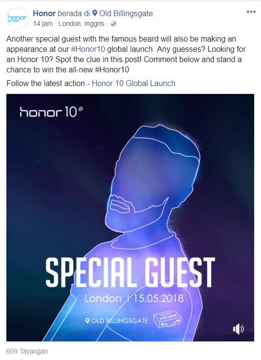 Tebak Special Guest di Launch Global Honor dan Dapatkan Honor 10 Sekarang juga