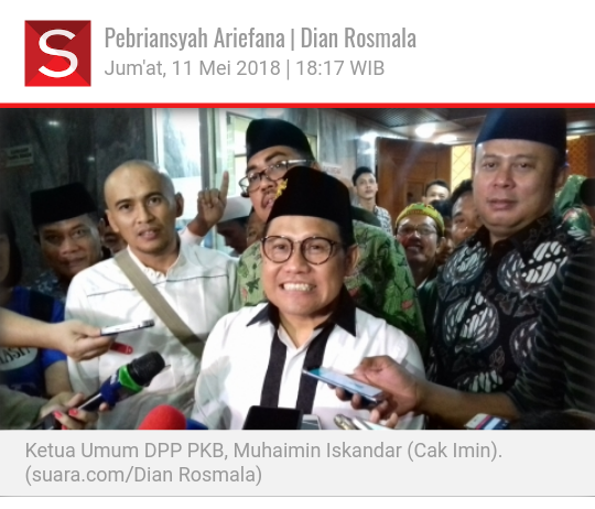 Cak Imin: Prabowo Menang Jika Sama Saya di Pilpres 2019