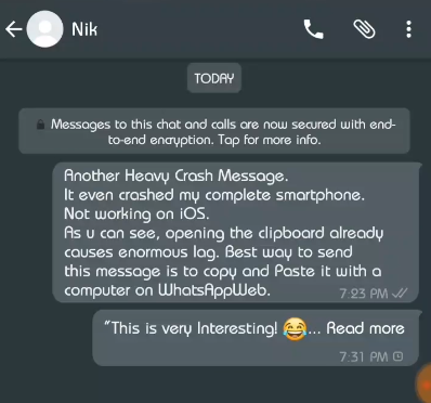 Hati-hati! Pesan WhatsApp Ini Bisa Bikin Smartphone Rusak