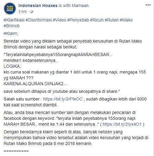 Anies ajak massa 115 doakan 5 polisi gugur di Mako Brimob