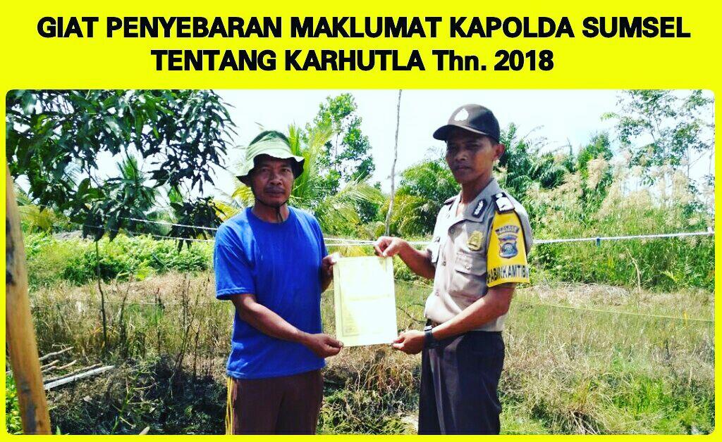 Bhabinkamtibmas Polsek Sungsang Sebar Maklumat Kapolda