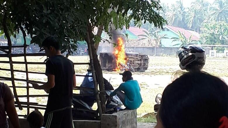 Polsek Bayah Banten Diserang: Mobil Dibakar, Kantor Diacak-acak