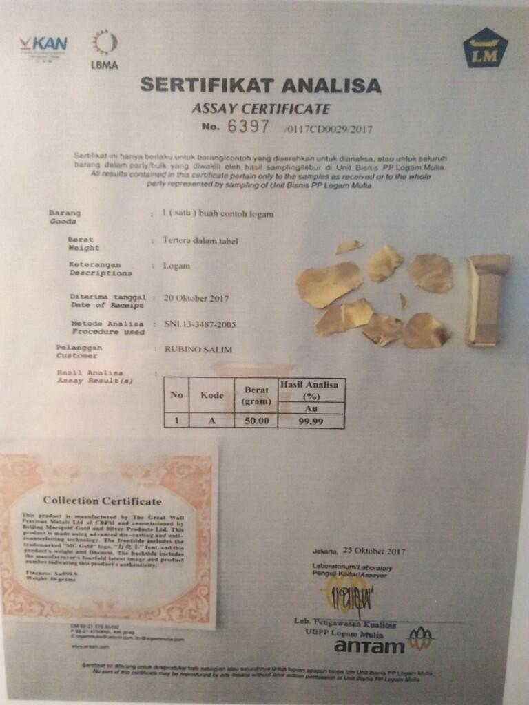Bisnis Logam mulia ,1 kg ,50 gram,dan 25 gram