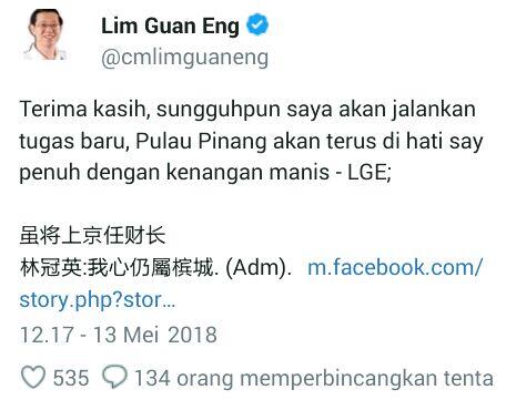 Pertama dalam 44 Tahun, Etnis China Jabat Menteri Keuangan Malaysia