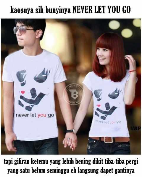 10 Meme Baju Couple ini Kocak Abis, ABG Alay Pasti Kesindir Nih!