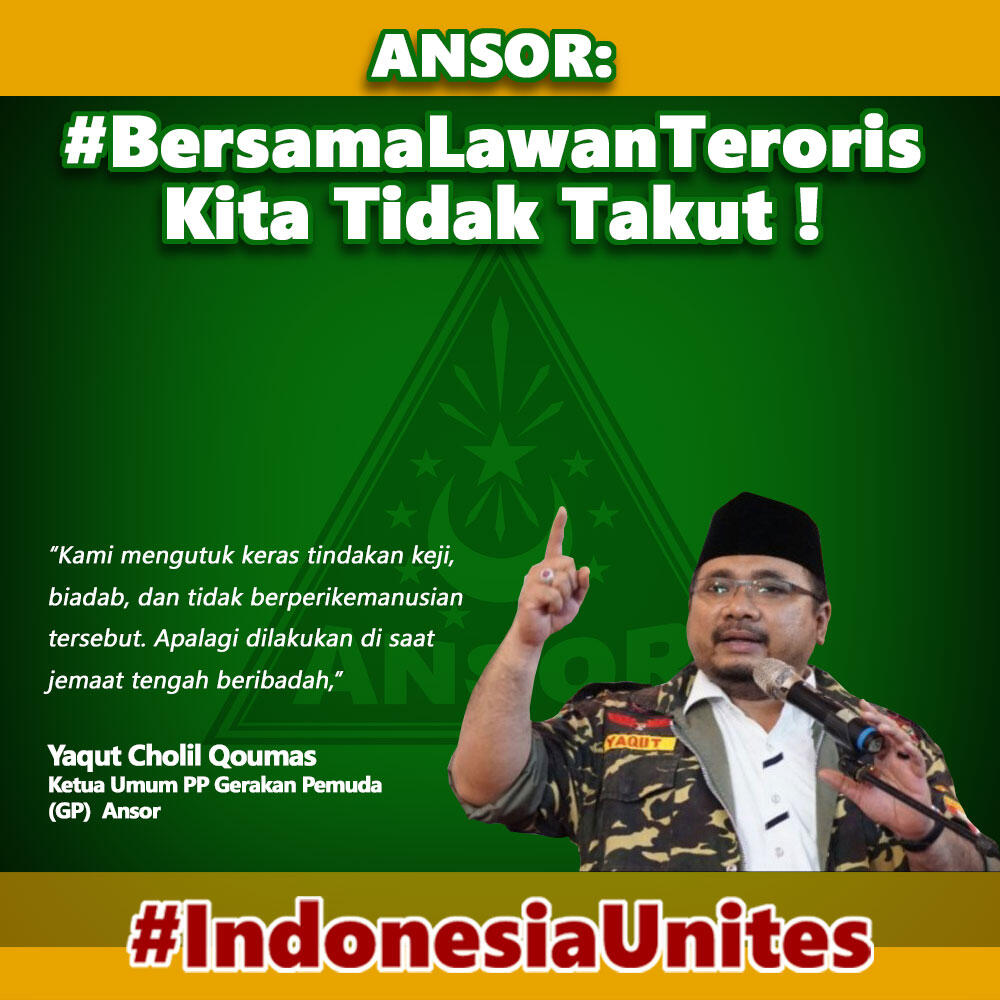 "BIADAB" Kata Yaqut Cholil Perangi Terorisme