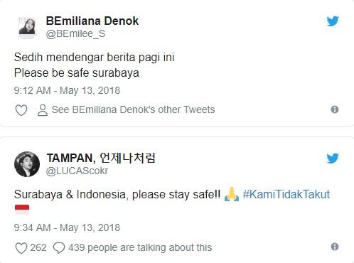 Ledakan Bom di Gereja Surabaya, Tagar KamiTidakTakut Jadi Trending Topik