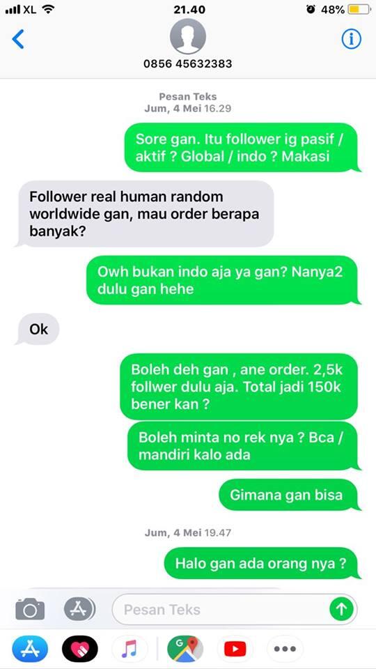 Penipuan nick rajanyajasa, norek 0183584607 BCA a/ LAILATUL KHODARIYA, Jawa Timur.