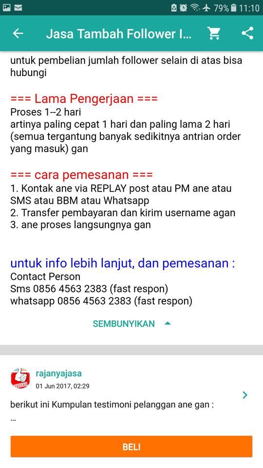 Penipuan nick rajanyajasa, norek 0183584607 BCA a/ LAILATUL KHODARIYA, Jawa Timur.