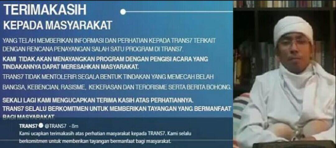 Ustadz Maaher At Thuwailibi Ulama Radikal Ditolak Trans7, Tangkap Juga Pak Polisi!