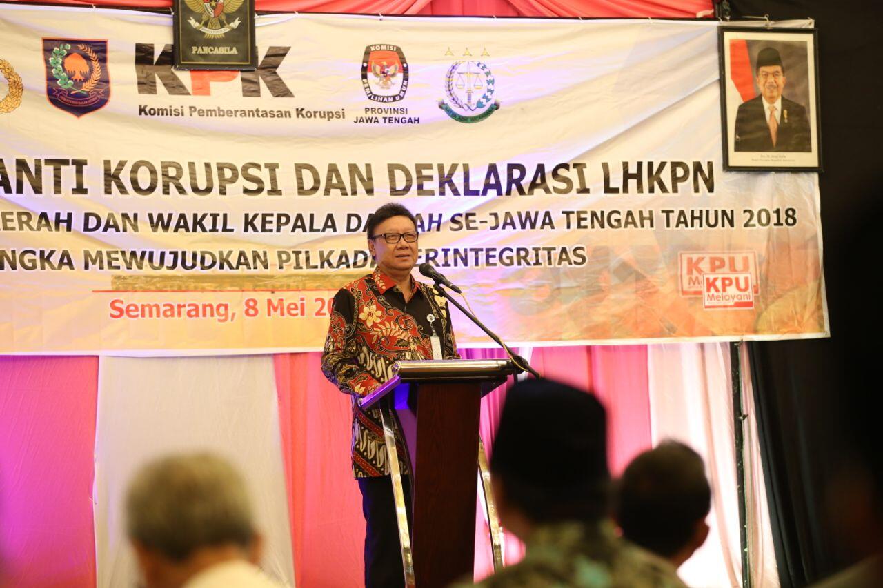Pembekalan Anti Korupsi, Mendagri: Mulailah Jujur dari Harta Kekayaan