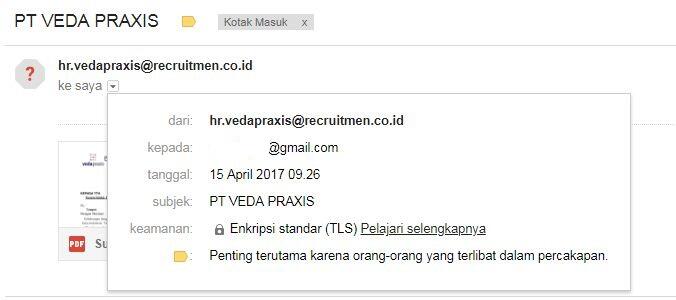 All about recruitment PT Veda Praxis