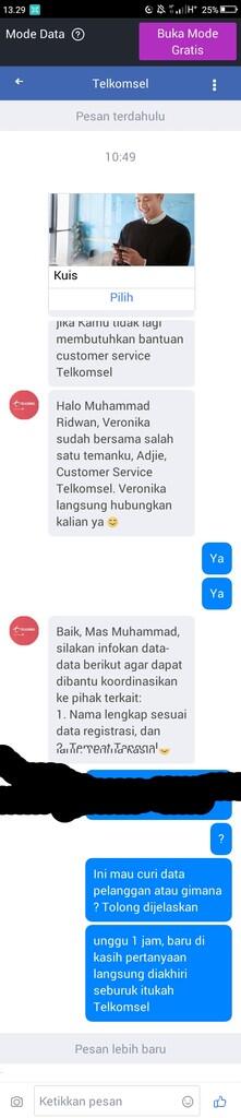 Cs telkomsel sangat buruk dan monoton