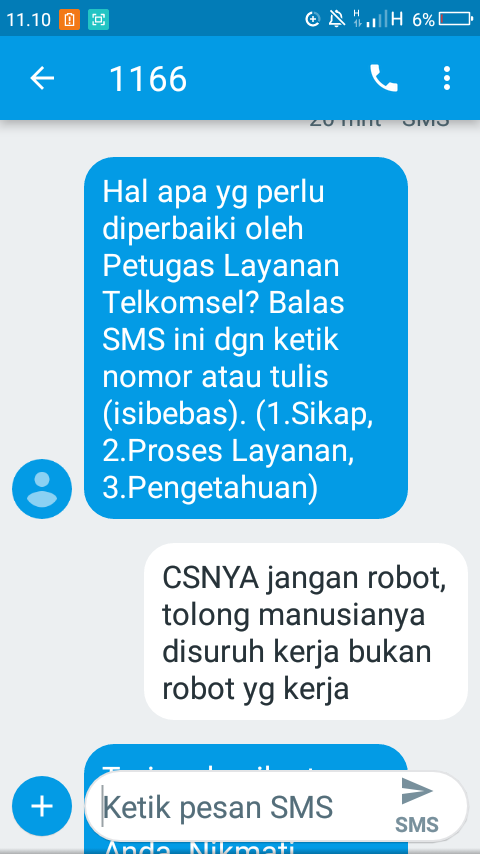 Cs telkomsel sangat buruk dan monoton