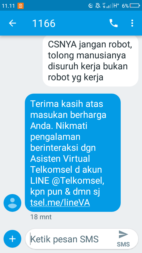 Cs telkomsel sangat buruk dan monoton