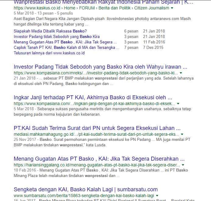 Tak Ada Istilah Supremasi Hukum Bagi Basko