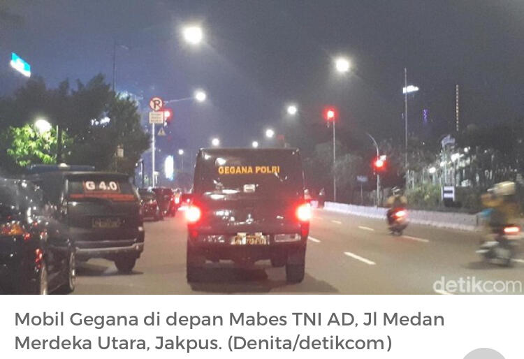 3 Orang Mencurigakan Diamankan, Mobil Gegana Datang ke Mabes AD