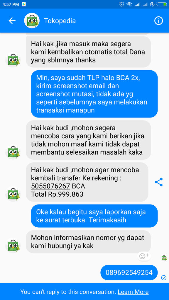 Transaksi Tokopedia