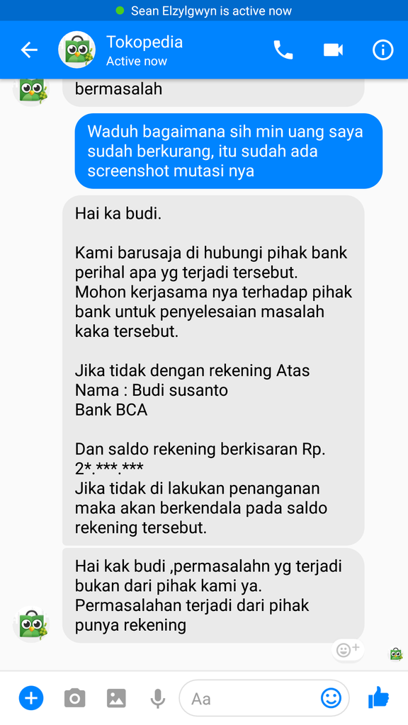 Transaksi Tokopedia