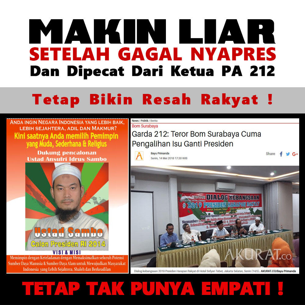 Ustad Smabo Pendukung Teroris Mencoba Teror Bom adalah Pengalihan Isu