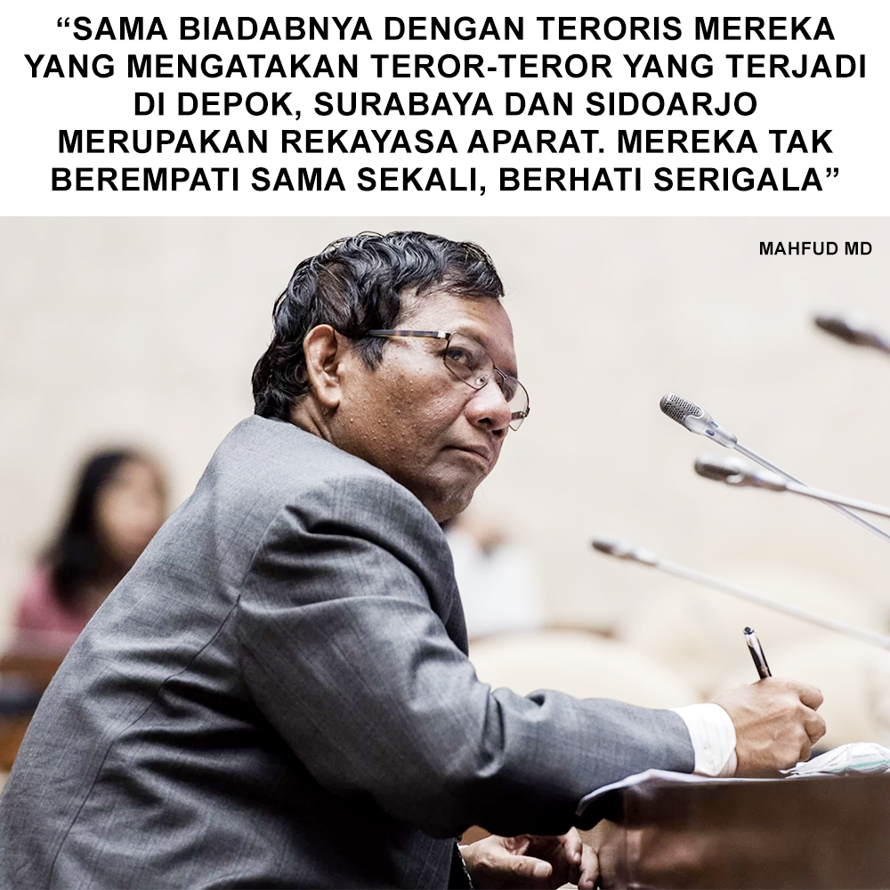 Sama Biadabnya dan Berhati Serigala - Mahfud MD