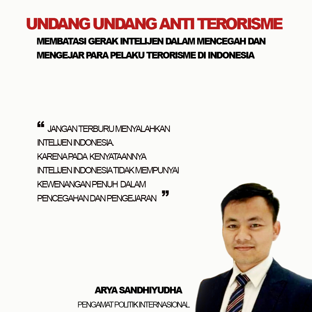 RUU Anti Terorisme Membatasi Intelijen Dalam Mencegah dan Mengejar Pelaku Terorisme