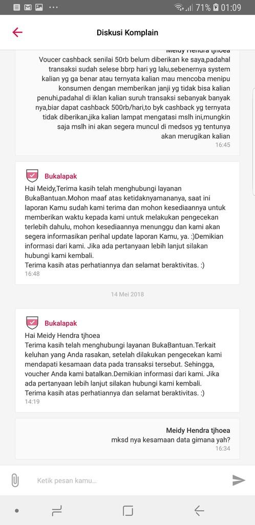 Voucer bukalapak &quot;makinbaik&quot; dan &quot;bukayangbaik&quot; tidak diberikan