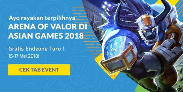 AOV jadi salah satu game yang terpilih di ASIAN Games 2018!