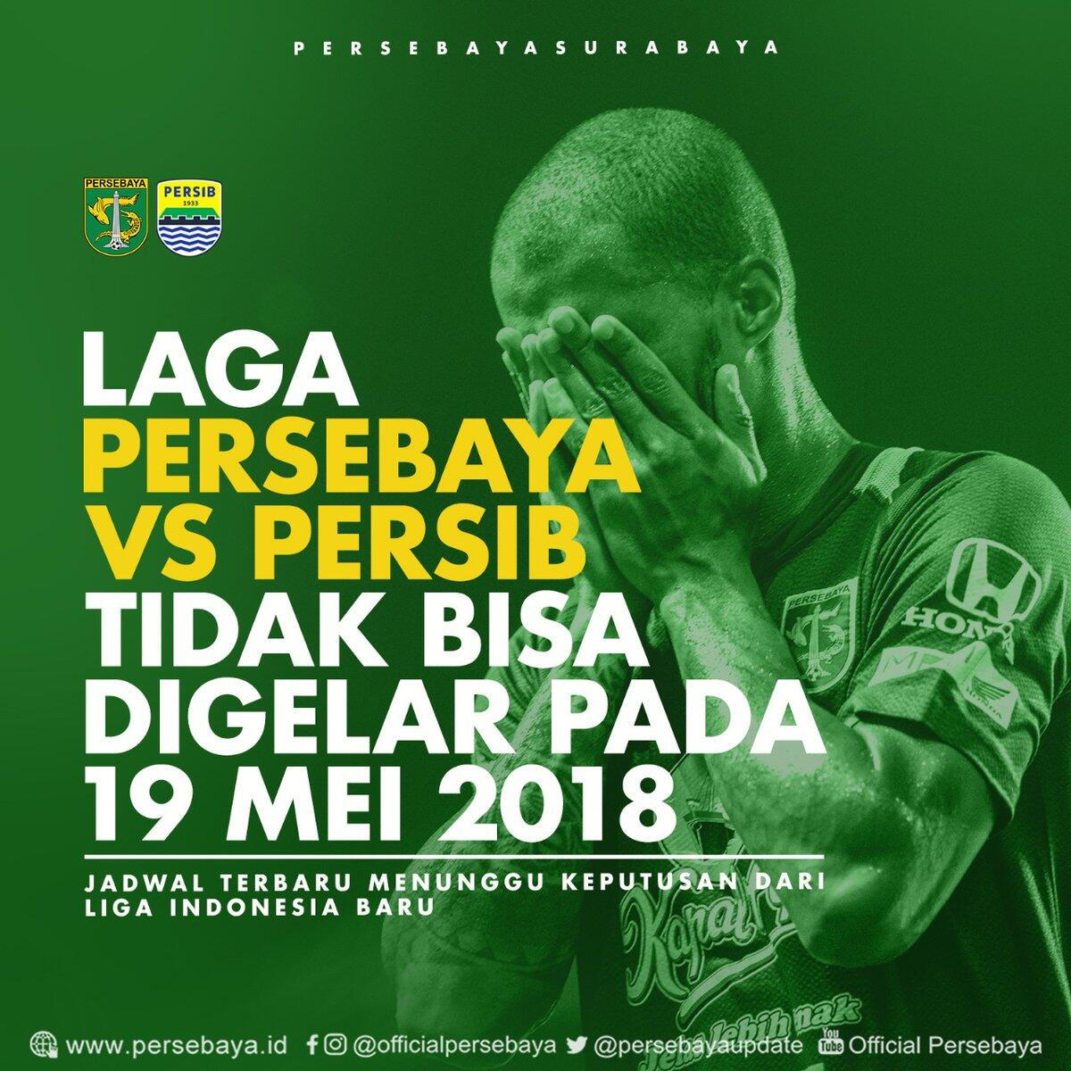 Teror di Surabaya, Laga Persebaya Vs Persib Ditunda