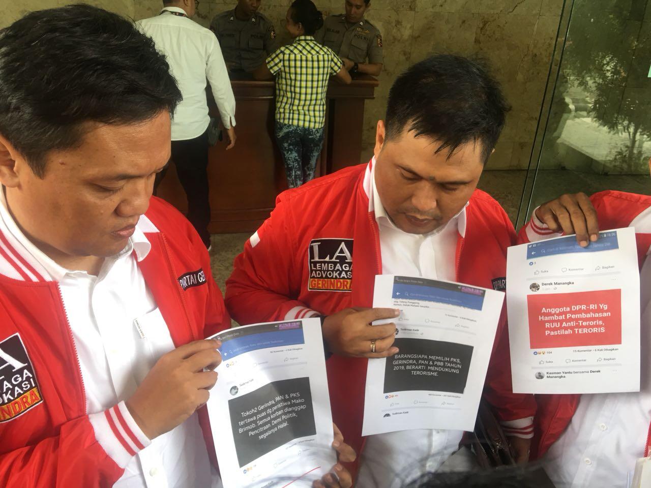 Terkait Terorisme, Gerindra Laporkan 11 Akun Medsos ke Bareskrim