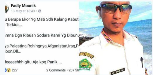 Pakai Seragam Depag, Warganet Ini Sebut Korban Teror dengan "Ekor"