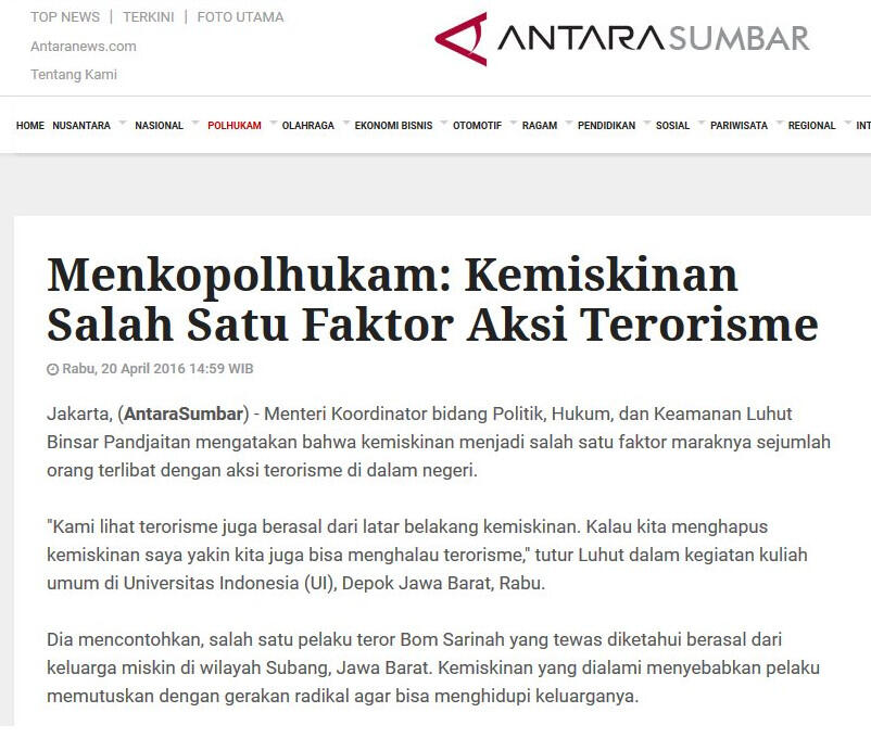 TUAN FADLI ZON, JADI TERORIS ITU TIDAK GAMPANG
