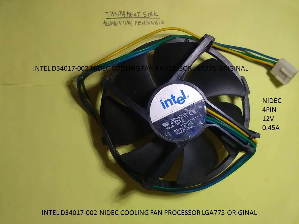 INTEL D34017-002 NIDEC COOLING FAN PROCESSOR LGA775 ORIGINAL