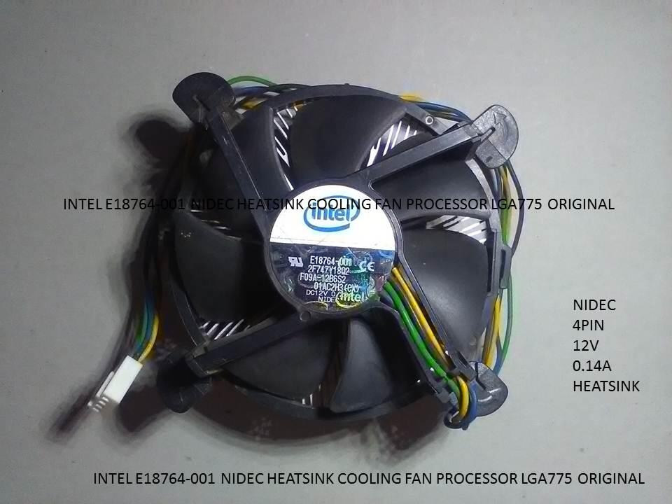 INTEL E18764-001 NIDEC HEATSINK COOLING FAN PROCESSOR LGA775 ORIGINAL