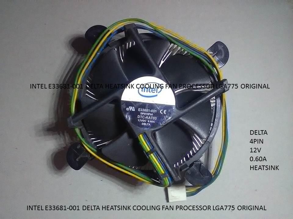 INTEL E33681-001 DELTA HEATSINK COOLING FAN PROCESSOR LGA775 ORIGINAL