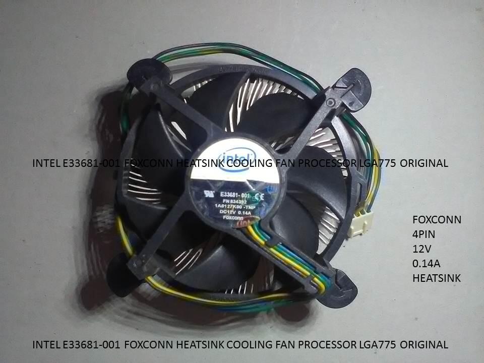 INTEL E33681-001 FOXCONN HEATSINK COOLING FAN PROCESSOR LGA775 ORIGINAL