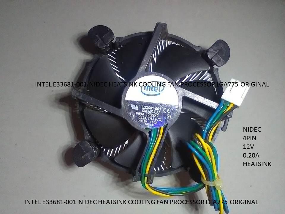 INTEL E33681-001 NIDEC HEATSINK COOLING FAN PROCESSOR LGA775 ORIGINAL