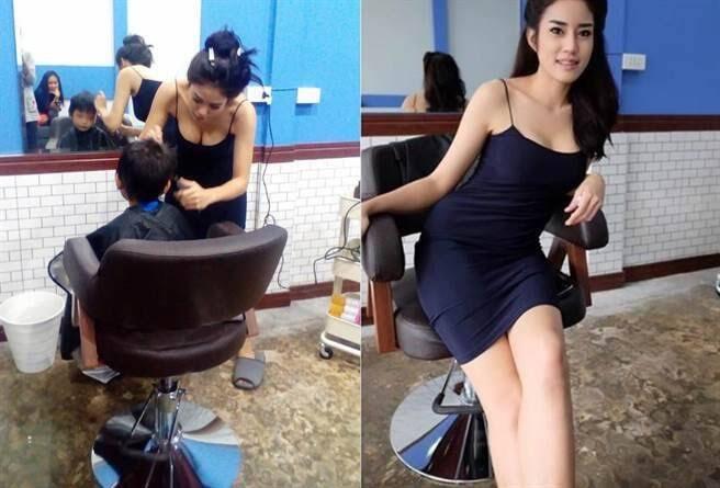 Tukang Cukur Sexy Dan Cantik, Kalau Mau Nyukur Ngantri Ya !!