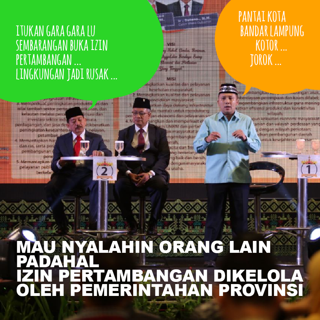 Debat Pilgub Lampung Ridho Makan Senjata Sendiri