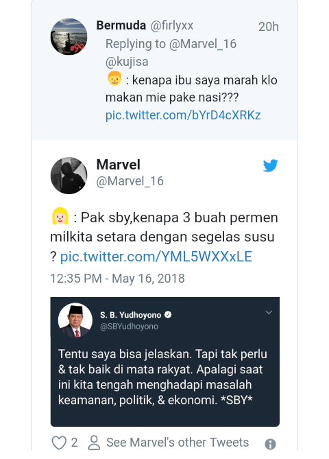 Cuitan SBY Tanggapi Pernyataan Jokowi Dijadikan Meme #SBYJelaskan oleh Netizen
