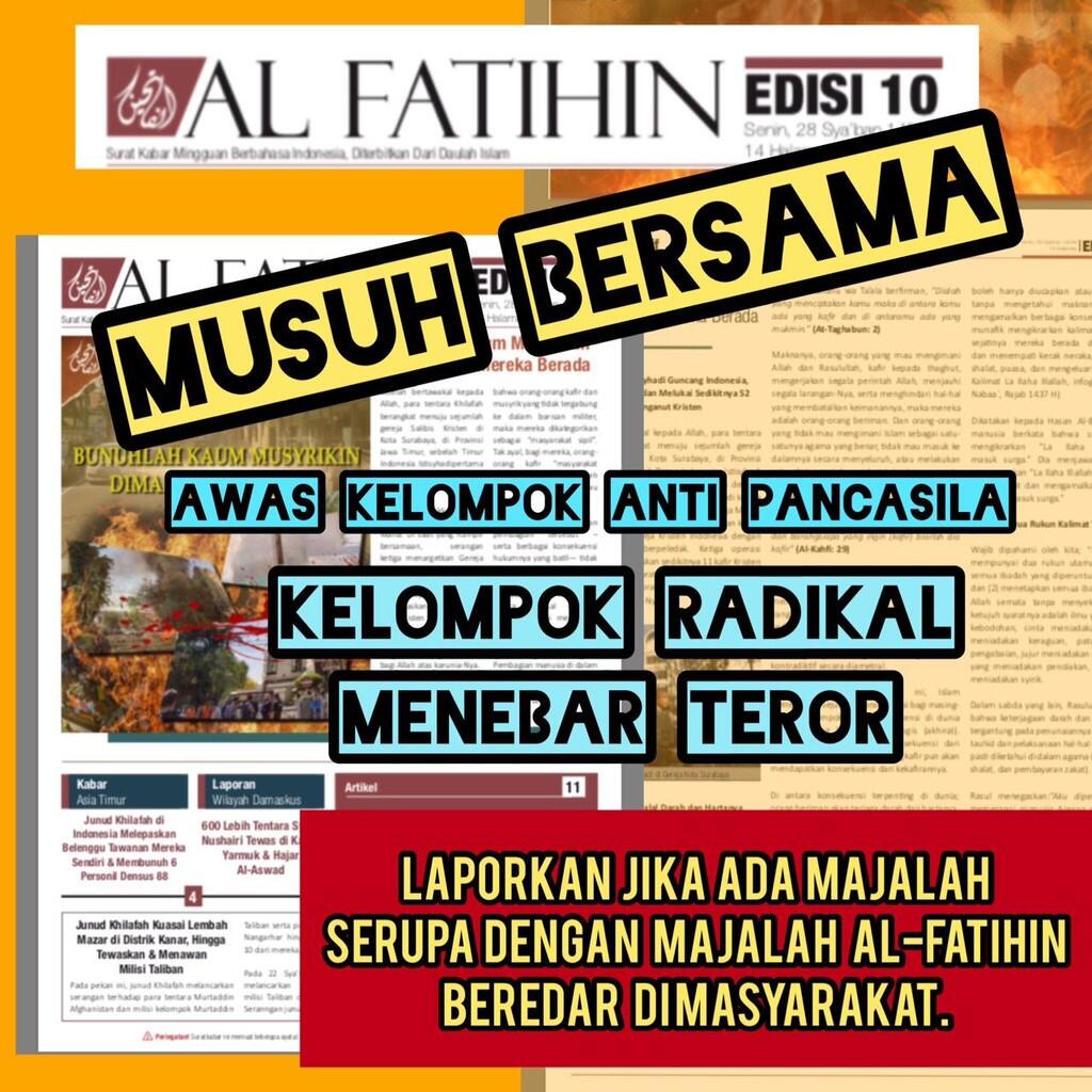 Awas, Majalah Al-Fatihin Pendukung Aksi Terorisme Banyak Beredar di Indonesia
