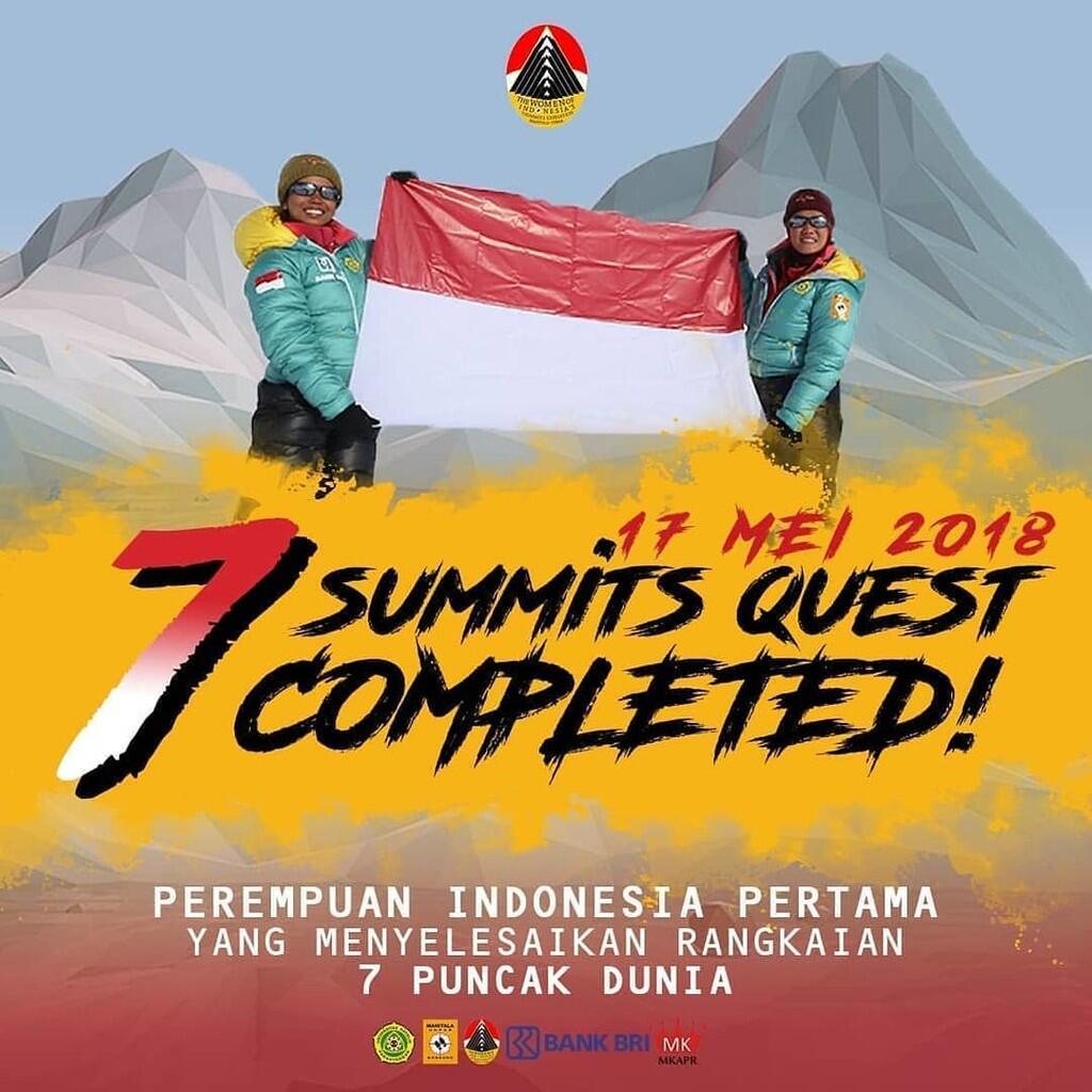Siapakah Wanita Indonesia Pertama Yang Menyelesaikan Pendakian 7 Summits?