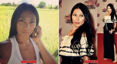 20 Wajah Asli Artis Sebelum Dan Sesudah Make Up, Hasilnya Geleng Kepala!! 