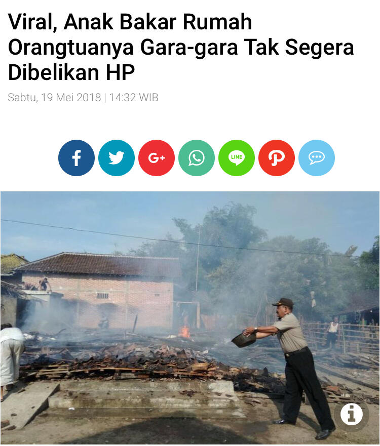 Viral, Anak Bakar Rumah Orangtuanya Gara-gara Tak Segera Dibelikan HP