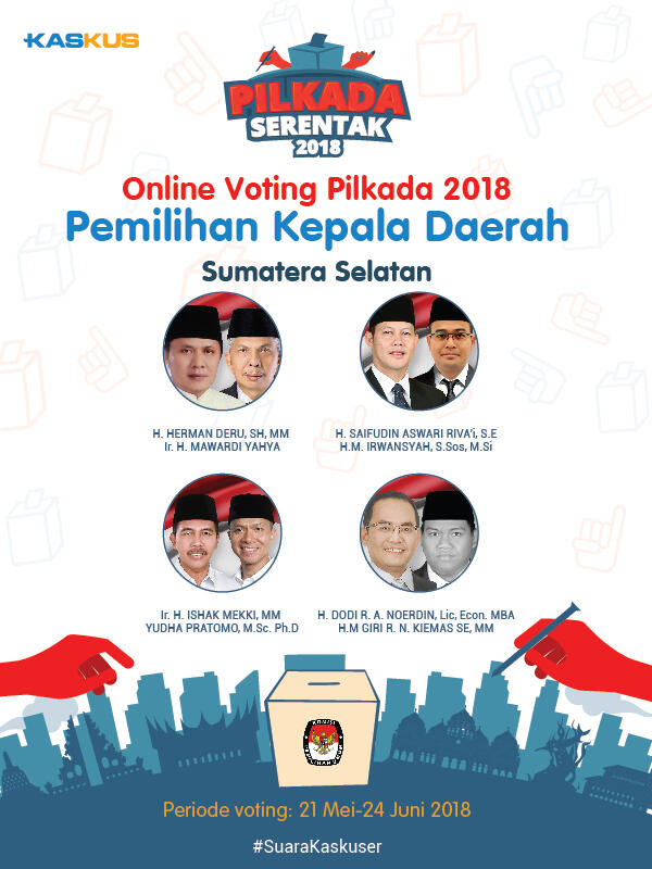 &#91;ONLINE VOTING&#93; Calon Gubernur dan Wakil Gubernur SUMATERA SELATAN