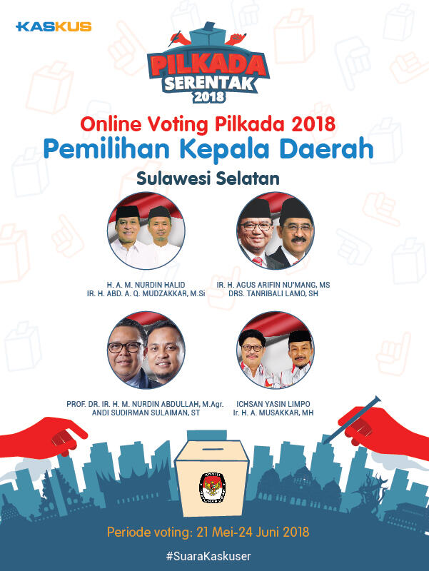 &#91;ONLINE VOTING&#93; Calon Gubernur dan Wakil Gubernur SULAWESI SELATAN