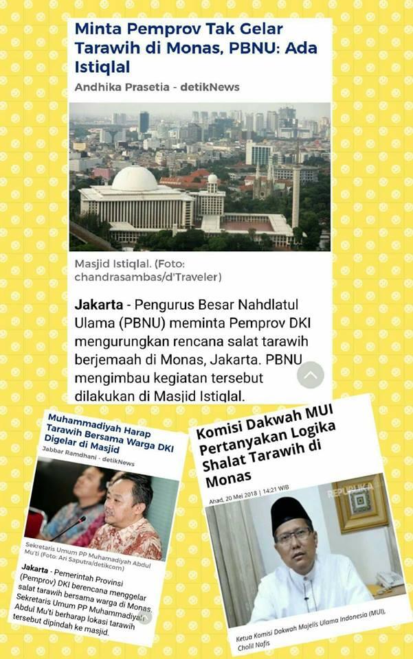 Sandiaga Sebut Sudah Konsultasi ke Ulama soal Rencana Tarawih di Monas