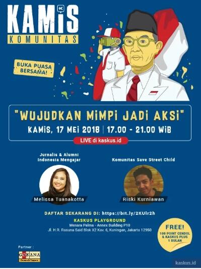 Kamis Komunitas : Wujudkan Mimpi jadi Aksi dengan Berbagi