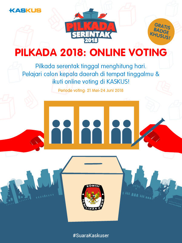 Ikutan Online Voting Pilkada 2018 Bisa Dapetin Badge Eksklusif
